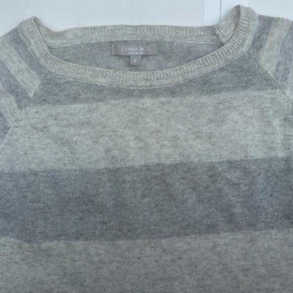 CARINA Ricci merino wool blend made in Italy knit striped sweater dress sz small - Picture 7 of 7